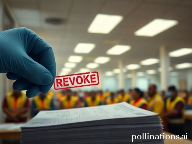 migrant worker visa licences revoked