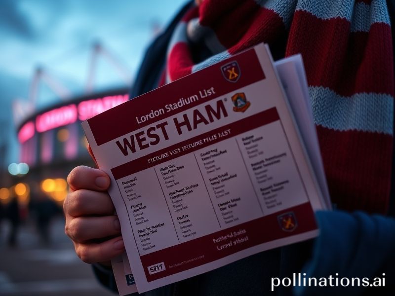 west ham fixtures