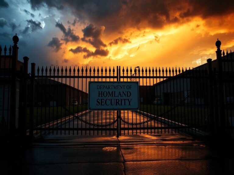 A split-screen image showing a TSA security line with long queues on one side and a worried federal employee sitting at a des