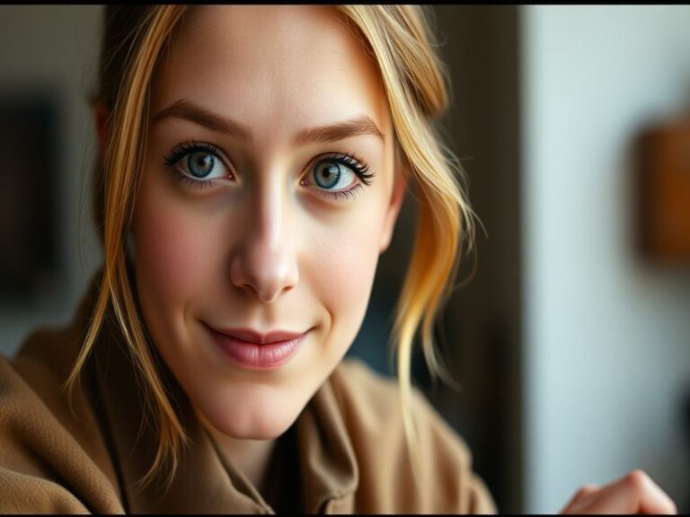 A stylish promotional shot of Kathryn Newton in a modern, urban setting, wearing a casual yet chic outfit. The lighting is wa