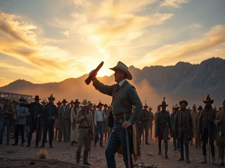 A historical illustration showing Texas militia marching across the Llano Estacado during the 1841 Santa Fe Expedition, with