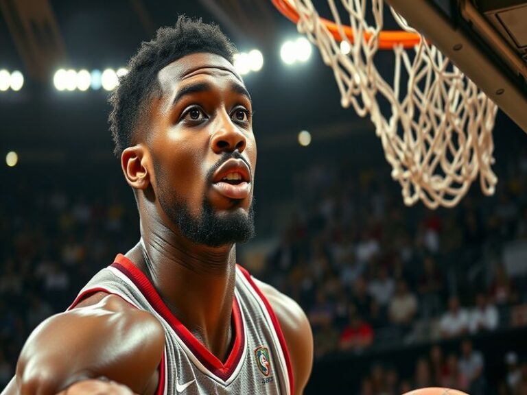 An action shot of Jabari Smith during an NBA game, showcasing his athleticism and focus, with the crowd in the background emp
