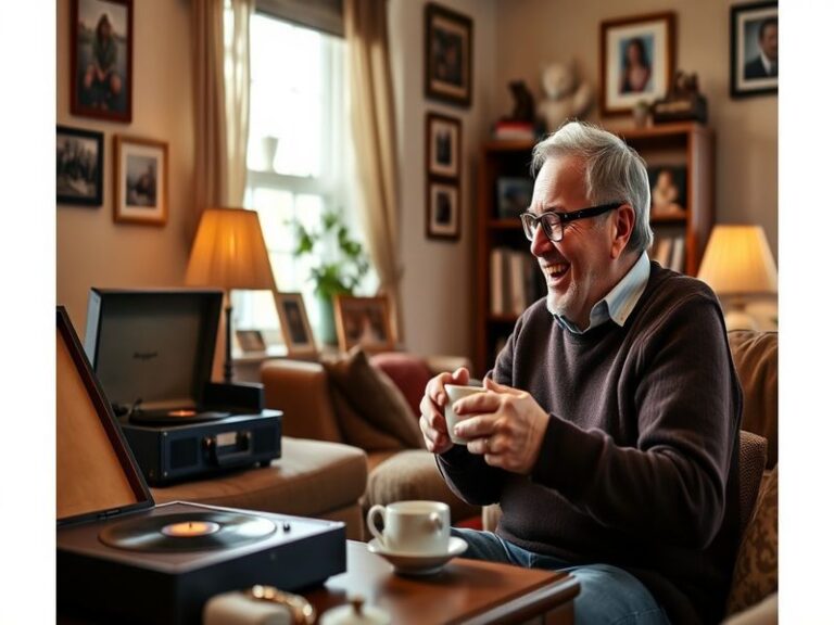 A candid photo of Greg James with his father, highlighting their close bond and shared moments of laughter.