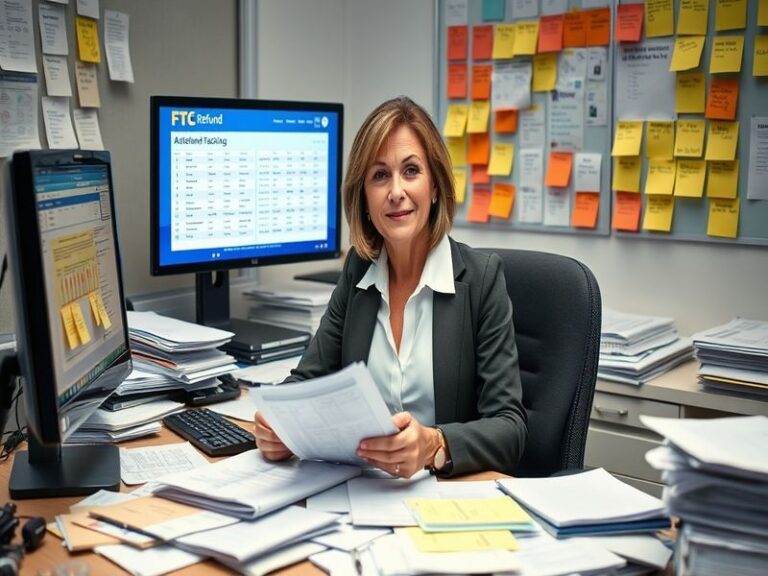 A professional setting with an FTC office building, showcasing the importance of consumer protection and trust in business pr