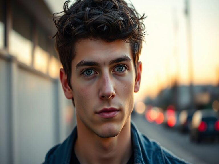 A portrait of Logan Lerman in a casual setting, showcasing his thoughtful expression, with soft lighting that highlights his