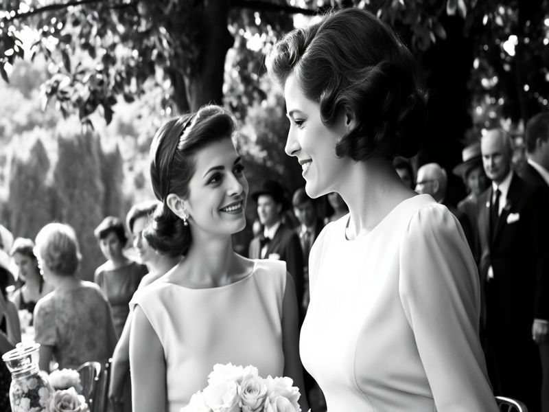 A vintage photograph of JFK and Jackie Kennedy at a formal event, showcasing their elegance and the glamour of the era.