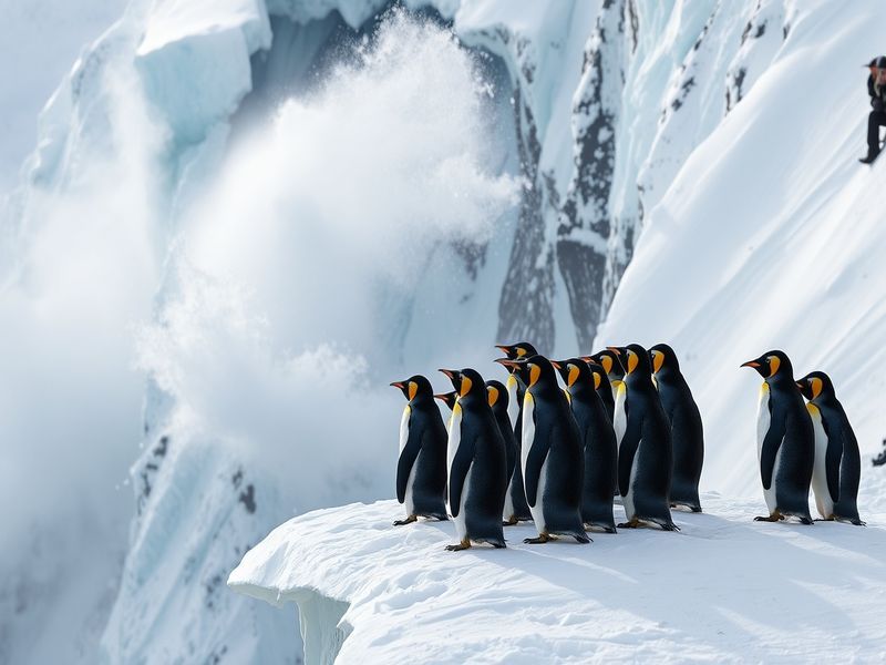 A dramatic hockey scene featuring the Avalanche and Penguins players on the ice, showcasing their intense rivalry and competi