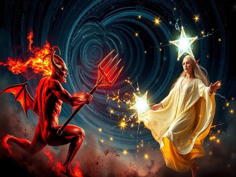 A split-screen image showing the Devils team celebrating a victory on the left and the Stars team huddled in strategy on the