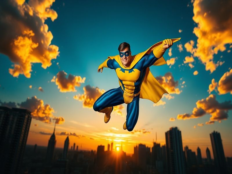 A vibrant scene from Invincible featuring Mark Grayson in his superhero costume, engaged in an intense battle against a new v