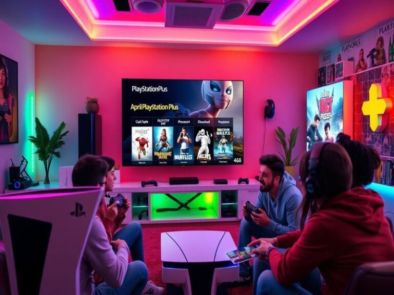 A vibrant collage of various video game covers likely to appear in PlayStation Plus, showcasing both indie titles and major b