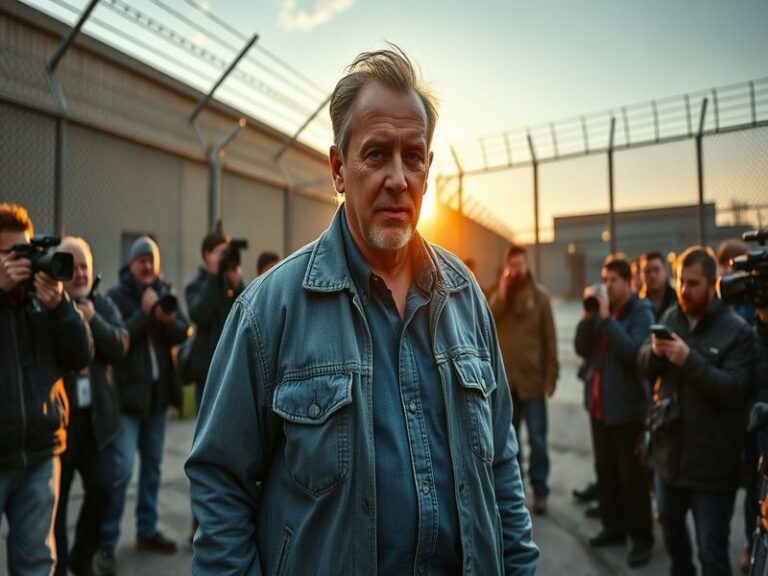 A solemn courtroom setting, focusing on a gavel and legal documents, symbolizing justice and the legal process.