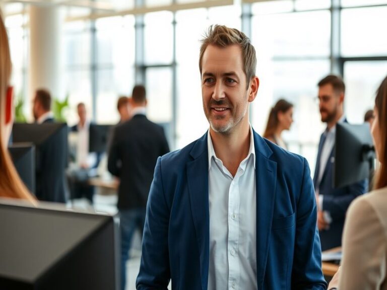 A professional portrait of Matt Brittin with a modern office background, conveying authority and innovation.