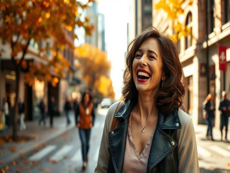 A candid shot of Julia Louis-Dreyfus on stage during a comedy performance, showcasing her engaging smile and expressive gestu