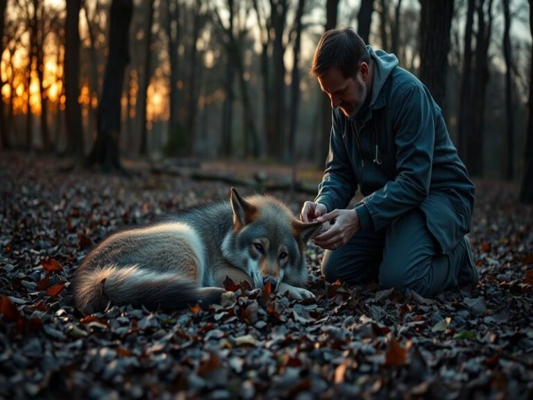A serene image of a wolf in a natural habitat, capturing the essence of wildlife conservation and the beauty of nature.