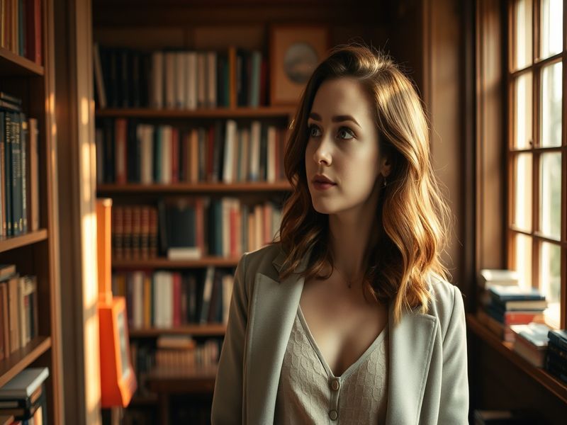 A portrait of Sophie Rundle in a dramatic setting, capturing her intense gaze and expressive features, reflecting her depth a