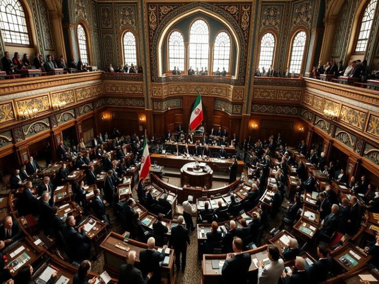 An image depicting the U.S. Capitol building with a backdrop of the Iranian flag, symbolizing the complex political relations