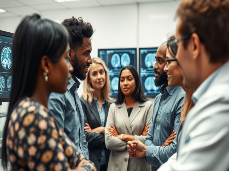 An illustrative image of a doctor discussing diabetes medication effects with a patient, set in a modern clinic, conveying a