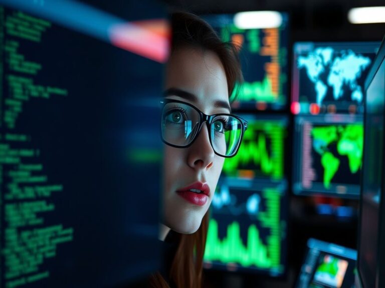 A visually striking image depicting a digital lock symbolizing cybersecurity, with a backdrop of binary code and network conn