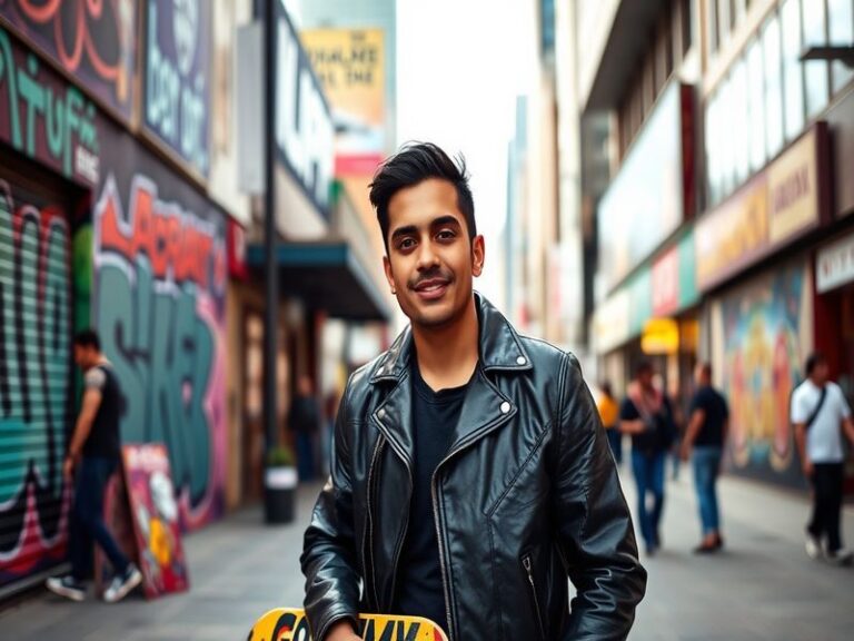 A vibrant concert scene featuring Christopher Preciado performing live on stage, surrounded by an enthusiastic crowd, with co