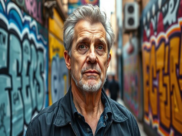 A vibrant community art workshop led by Joseph Tugler, showcasing diverse participants engaged in creative activities, with c