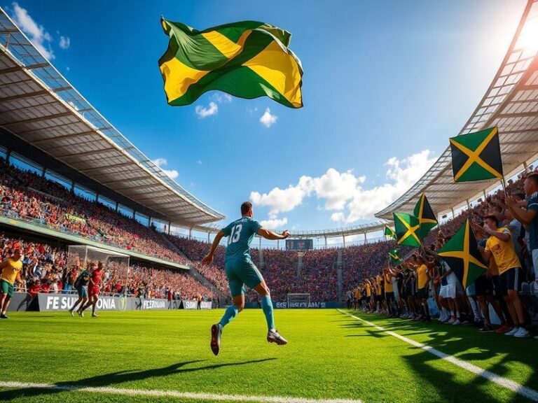 A split-image collage: on the left, a Kanak dancer in traditional attire at a ceremony in Nouméa, New Caledonia; on the right