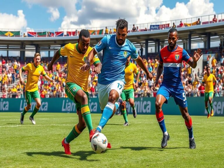 A split-image visual featuring the Kanak flag waving in New Caledonia on one side and a vibrant Jamaican street scene with re