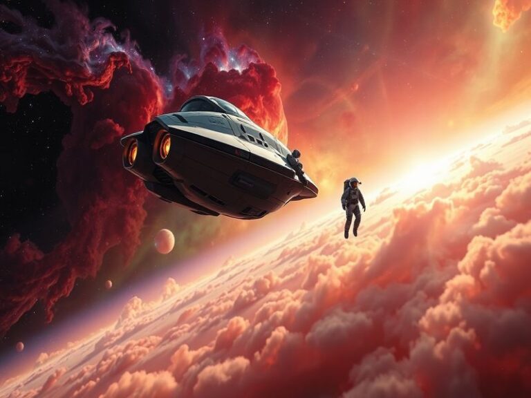 A high-resolution composite image of a rocket launch at night, with the glow of the engines illuminating the launchpad and sm