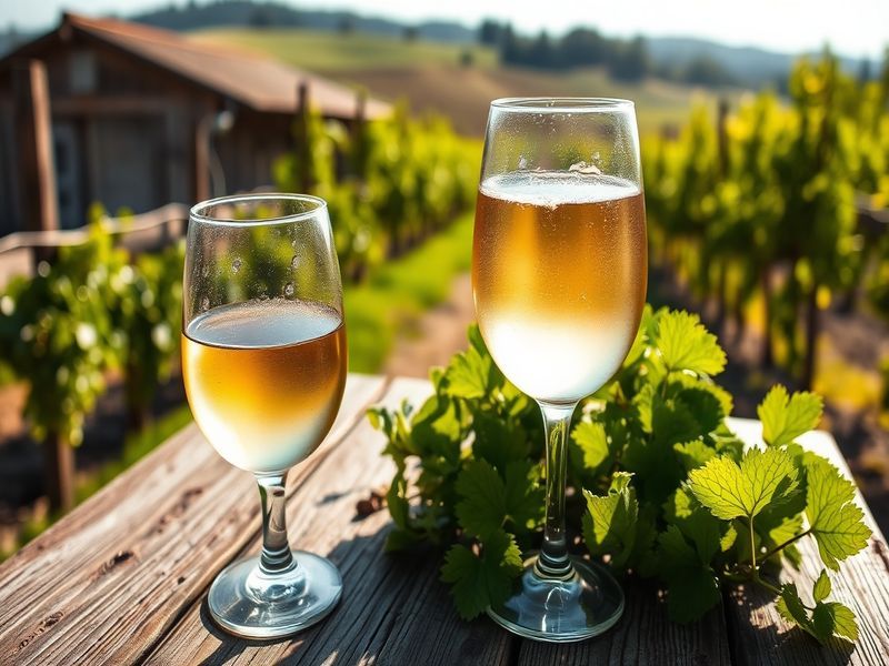 A picturesque vineyard in Marlborough, New Zealand, showcasing lush green vines laden with ripe Sauvignon Blanc grapes under