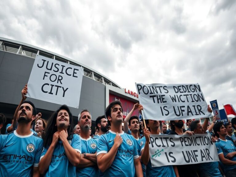 An image of Manchester City's home stadium, Etihad Stadium, filled with fans during a match, capturing the electric atmospher