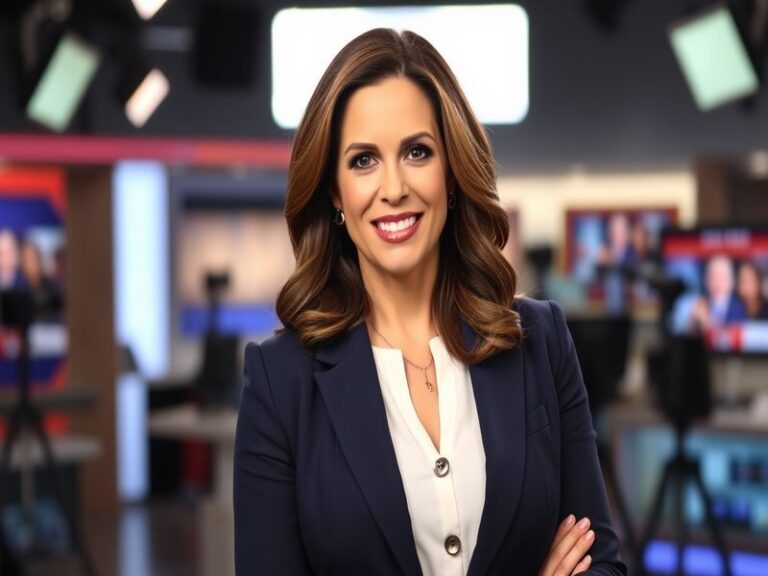 A professional headshot of Abby Huntsman, showcasing her engaging smile and confident demeanor, set against a neutral backgro