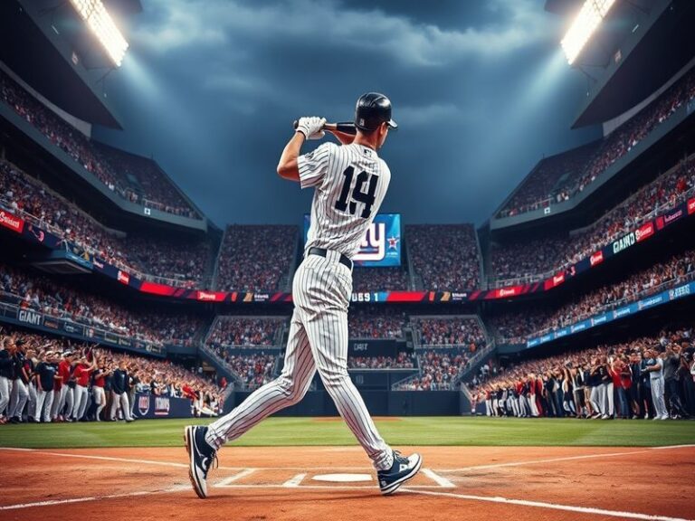 A vibrant image showcasing Yankee Stadium and MetLife Stadium, with fans from both teams passionately supporting their franch