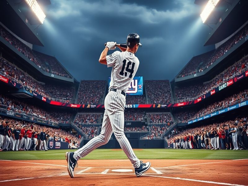 A vibrant image showcasing Yankee Stadium and MetLife Stadium, with fans from both teams passionately supporting their franch