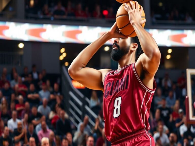 An action shot of Max Strus on the basketball court, showcasing his shooting form during a game.