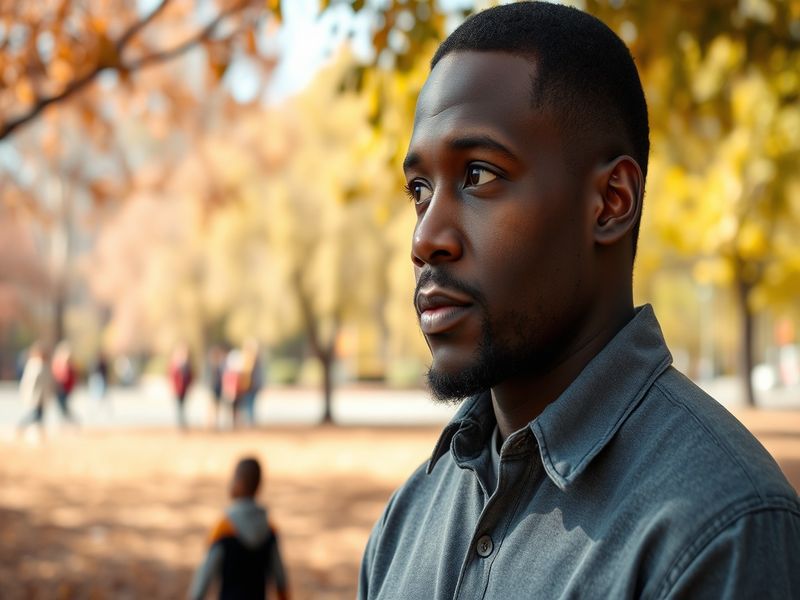 A professional portrait of Joshua Jefferson in a modern office setting, wearing business casual attire, with subtle visual el