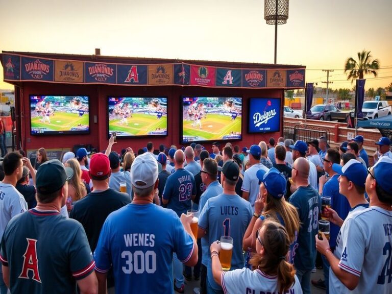 A split-screen image of Chase Field (Diamondbacks' stadium) and Dodger Stadium, with a baseball in motion between them, highl