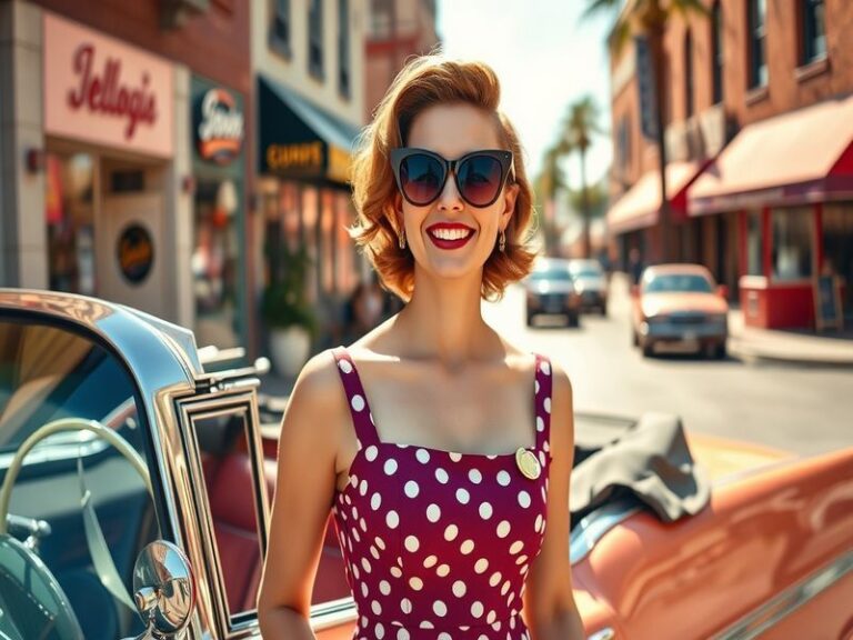A vibrant portrait of Dilly Carter in her studio, surrounded by colorful canvases and musical instruments, reflecting her art