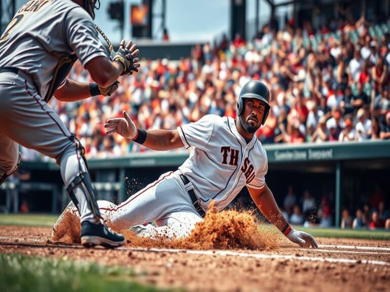 An action shot of Carl Crawford in his baseball uniform, sliding into a base with determination, capturing the intensity of a