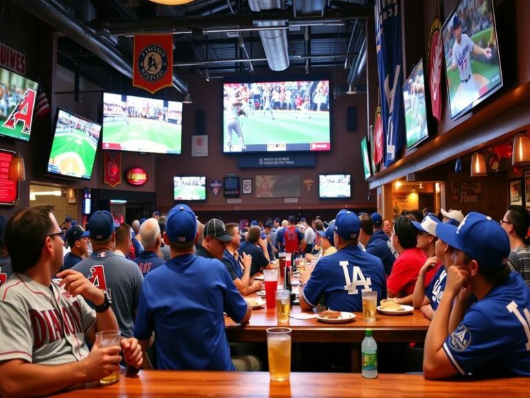 A split-screen image showing the Arizona Diamondbacks' Chase Field on the left and Dodger Stadium on the right, with a baseba