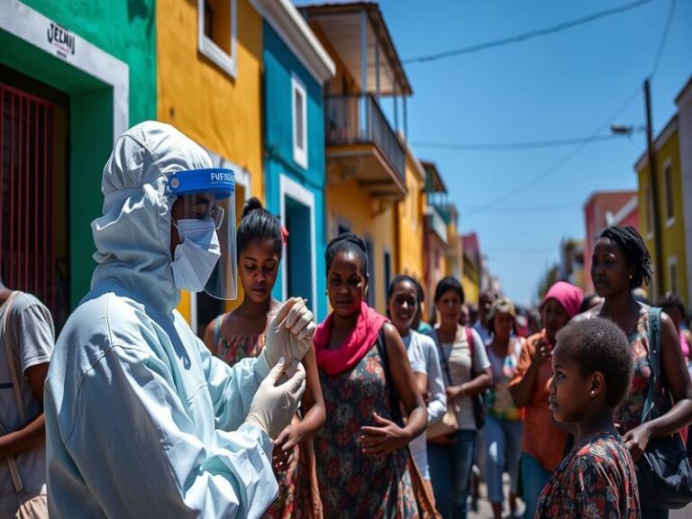 An image depicting the Cape Verde islands, showcasing the natural beauty of the landscape, with a focus on community life and