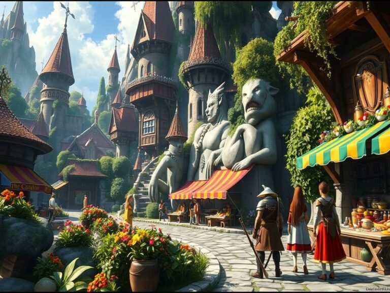 An artistic representation of Final Fantasy IX characters in a modern graphic style, showcasing vibrant colors and dynamic ac