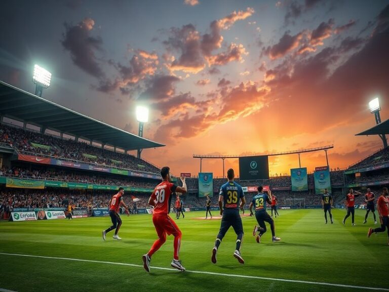 An image depicting the intense atmosphere of the Quetta Gladiators vs Hyderabad Kingsmen match, showcasing fans cheering in t