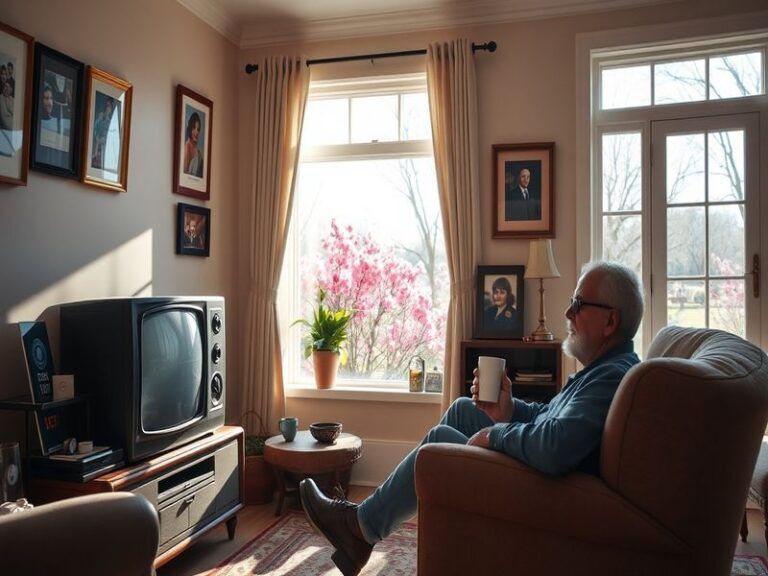 A collage of images showcasing segments from CBS Sunday Morning, including climate change visuals, art therapy sessions, and