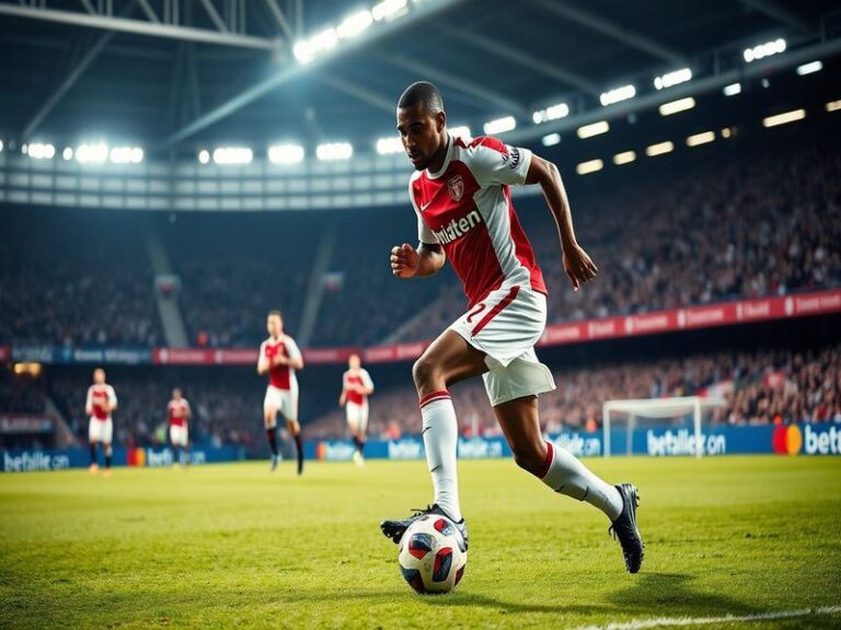 An action shot of Jermain Defoe celebrating a goal, wearing his club jersey, with fans cheering in the background.
