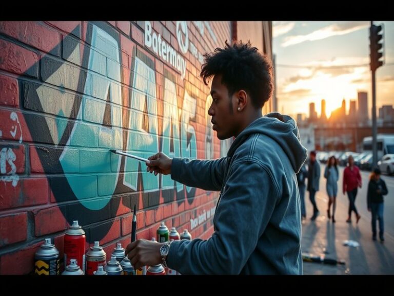 A dynamic portrait of Dezi Freeman on stage, showcasing his expressive performance style with dramatic lighting and a captiva