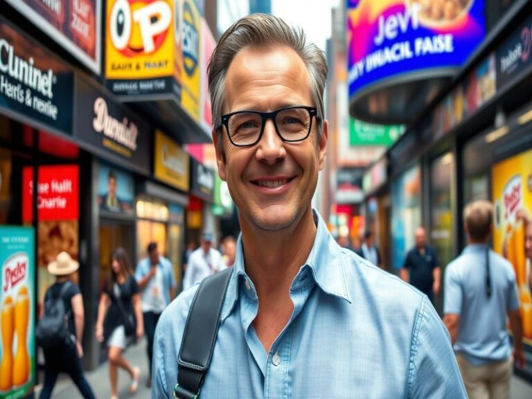 A portrait of Mike Repole in a dynamic office setting, surrounded by various beverage products, showcasing innovation and ent