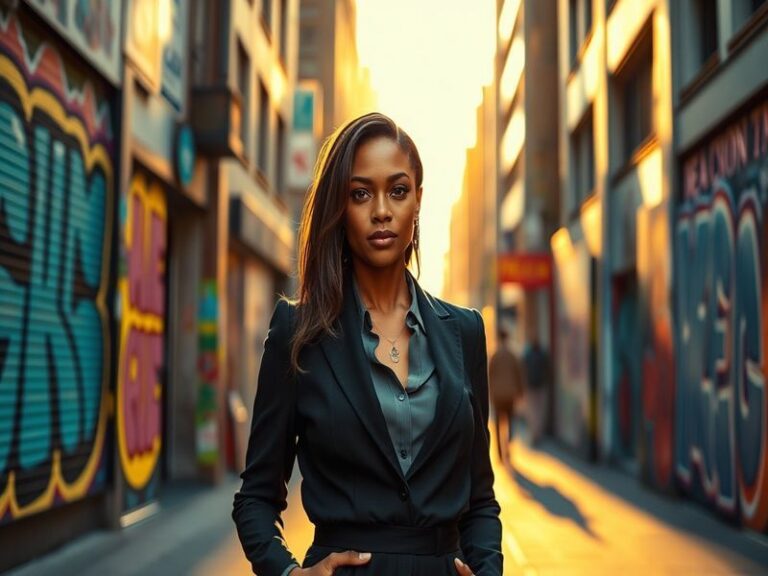 A vibrant collage featuring a contestant on stage with a spotlight, surrounded by a diverse audience in a grand theater setti