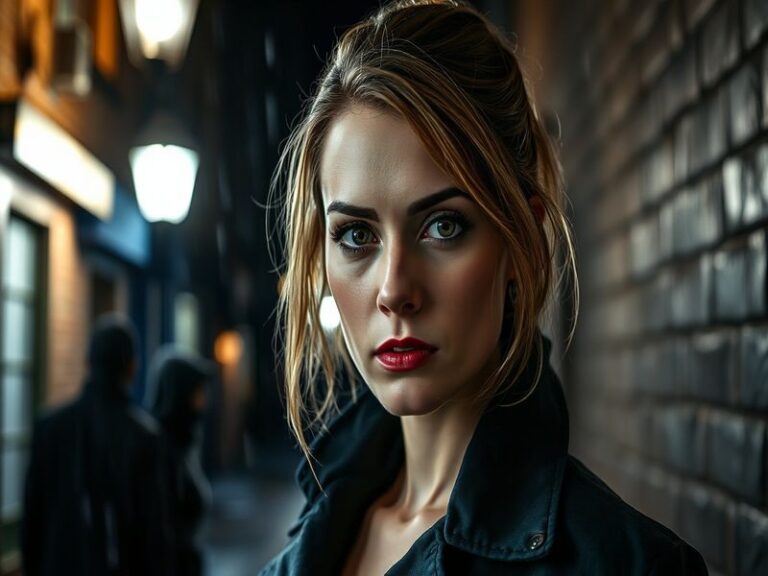 A professional headshot of ITV Grace in a television studio, dressed in a sleek blazer and blouse, with soft studio lighting