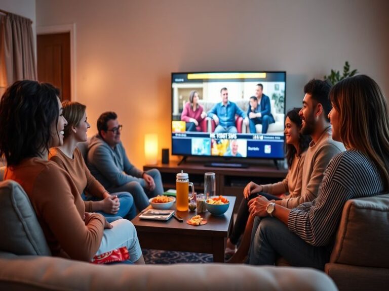 A vibrant collage of iconic TV show scenes from various genres, showcasing diversity in storytelling and characters.