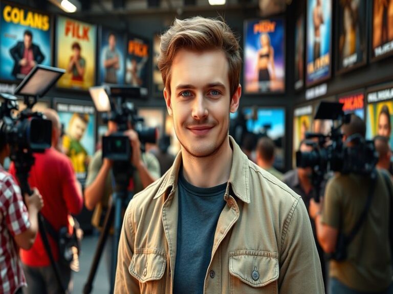 Jack Quaid in a candid behind-the-scenes moment on the set of The Boys, wearing a casual jacket and looking intently at the c