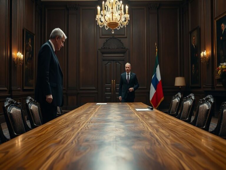 A British diplomat engaging in a cultural exchange event in Russia, surrounded by art and historical artifacts, showcasing a